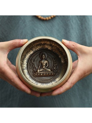 PremiumPort El Yapımı Tibet Şarkı Söyleyen Kase, Meditasyon ve Yoga Için 14 cm
