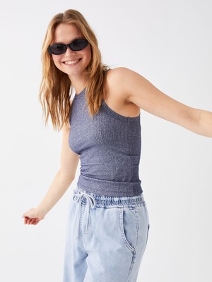 Lc Waikiki Yeni Sezon Kadın Bisiklet Yaka Düz Atlet