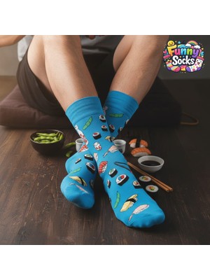 Funny Socks Funnysockssushi Desenli Renkli Çorap