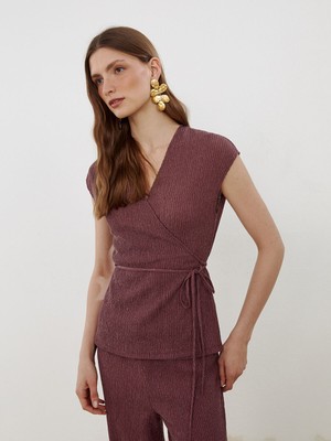 Lc Waikiki Yeni Sezon Kruvaze Yaka Dokulu Bluz