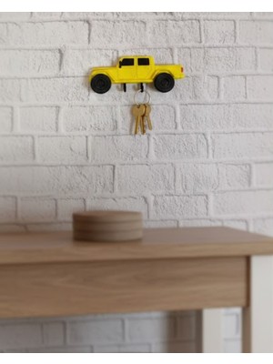 Net Damla Araba Figürlü Duvar Anahtarlığı Ev ve Ofis Için Dekoratif Tasarım - Lisinya