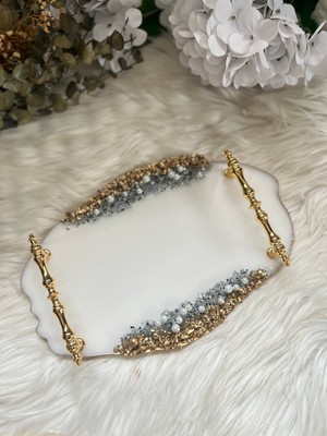 Epoksi Tepsi Aynataş+Incili Damat Tepsisi Küçük Boy