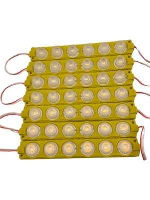 Powerr Led Aydınlatma 20 Adet 12 Volt 6 Watt 6 Lensli Sarı - Amber 3030 Smd LED Modül IP65