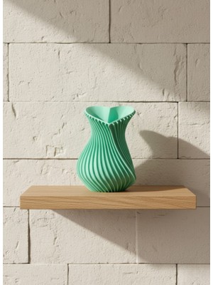 Net Damla Kalpli Turkuaz Dekoratif Vazo 24 cm Modern Şık Tasarım - Lisinya