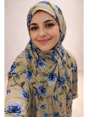 Larem Design Hafif ve Pratik, Mavili Tek Parça Namaz Elbisesi