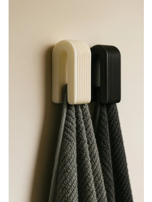 Daisy Modern Yapışkanlı Havlu Askısı Çizgi Desenli 2 Adet