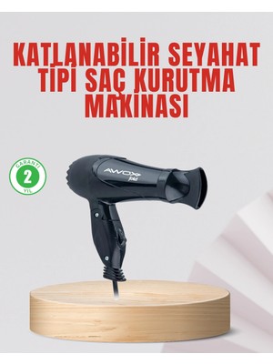 LTG Nova Seyahat Tipi Saç Kurutma Makinesi Katlanabilir Hafif Yapı