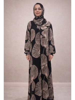 Tesettür Elbise, Pamuklu, Yumuşak Kumaştan