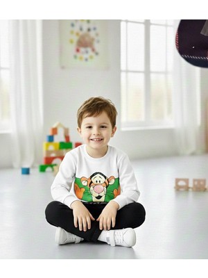 Liliboom Kids Sevimli Tıger Baskılı Bebek Eşofman Takımı
