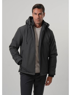 Pique BRONX26 ERKEK MONT Baskı Detaylı Kapitone Astarlı SoftShell Mont