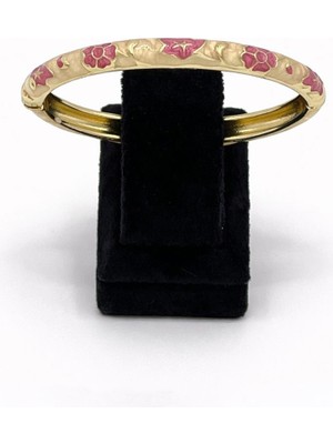 Pangu Mineli Altın Renk Çelik Bilezik