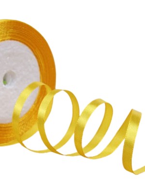 Zaya Home Saten Kurdele 2 cm 10 Metre Hardal