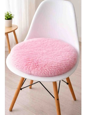 Beta Tasarım 2 Adet Yuvarlak Peluş Sandalye Minderi 40 cm