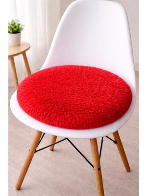 Beta Tasarım 2 Adet Yuvarlak Peluş Sandalye Minderi 40 cm