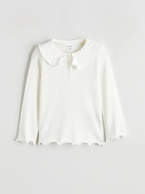 LC Waikiki Bebe Yaka Fırfırlı Kız Çocuk Bluz  (S6)