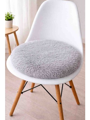 Beta Tasarım 2 Adet Yuvarlak Peluş Sandalye Minderi 40 cm