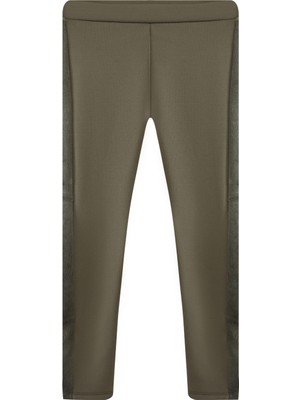 Lovetti Kamuflaj Yeşil Kız Çocuk Içi Peluş Yan Panel Tüylü Extra Kalın Kışlık Tayt