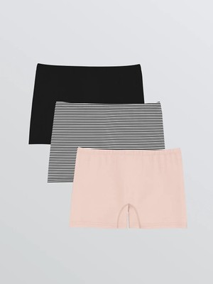LC Waikiki Pembe Kız Çocuk Pamuklu Boxer 3 Lü  (S6)