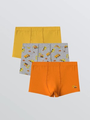 LC Waikiki Gri Beli Lastikli Erkek Çocuk Boxer 3 Lü  (S6)
