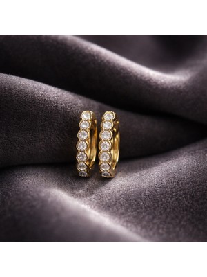 Kadın Xuping Elmas Kesim Taşlı Küpe