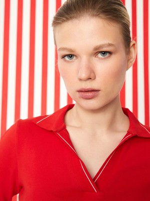 Lc Waikiki Yeni Sezon Polo Yaka Kadın Tişört