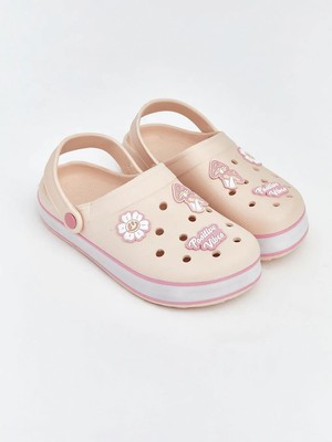 LC Waikiki Pembe Çiçek Baskılı Kız Çocuk Plaj Sandaleti  (S6)