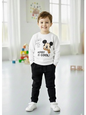 Liliboom Kids Mickey Mouse Baskılı Bebek Alt Üst Takımı