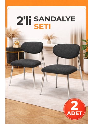 Avenza Living Polo 2’li Metal Ayaklı Modern Mutfak Sandalye