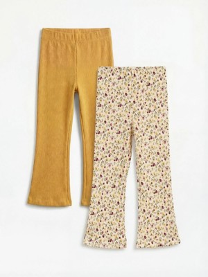 LC Waikiki Sarı Ispanyol Paça Kız Çocuk Kaşkorse Tayt 2 Li  (S6)