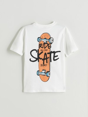 Lc Waikiki Yeni Sezon Bisiklet Yaka Baskılı Erkek Çocuk Tişört