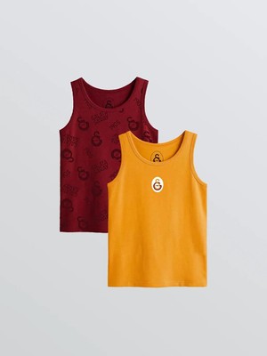 LC Waikiki Kırmızı Erkek Çocuk Galatasaray Baskılı 2 Li Atlet  (S6)