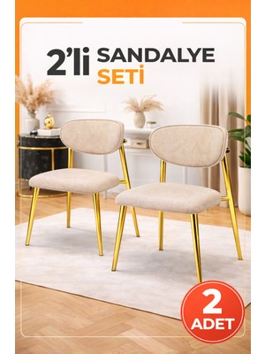 Avenza Living Polo 2’li Metal Ayaklı Modern Mutfak Sandalye