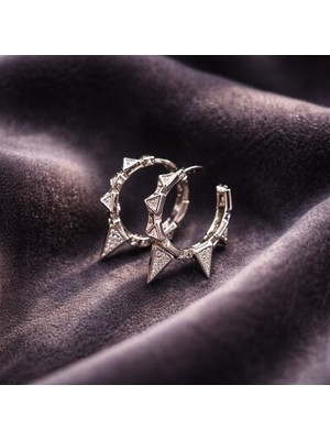 Çelik Kadın Vıp Diken Küpe