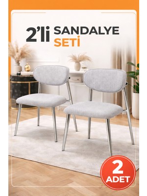 Avenza Living Polo 2’li Metal Ayaklı Modern Mutfak Sandalye