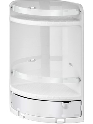 Yazıcı Çekmeceli Köşe Şampuanlık – Banyo Köşelik Düzenleyici, Çok Amaçlı Banyo Organizeri