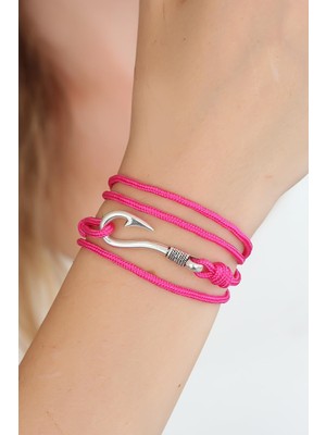 Bsre Yeni Sezon Marine Stil Kanca Figürlü Pembe Kadın Bileklik