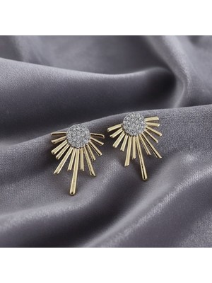 Çelik Kadın 14 K Güneş Küpe