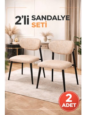 Avenza Living Polo 2’li Metal Ayaklı Modern Mutfak Sandalye