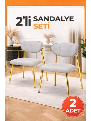 Avenza Living Polo 2’li Metal Ayaklı Modern Mutfak Sandalye