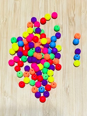 öztürk Neon Renkli Pastel Boncuk 25GR. 8mm.