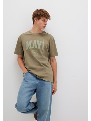 Mavi Mavi Logo Baskılı Haki Tişört 0612897-71816