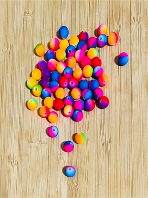 öztürk Lazer Neon Renkli Pastel Boncuk 25GR. 8mm.