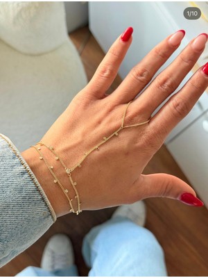 Busradan Design Gold Renk Pul Detay Ithal Vıp Şahmeran