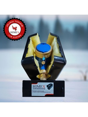 HIMEX Su Sayacı Muhafaza Kutusu - Donmaya Karşı Koruma - Kolay Montaj (Tüm Sayaçlara Uyumlu) - Siyah