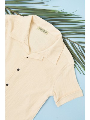 FullaModa Kolu Katlamalı Düğmeli Erkek Çocuk Gömlek