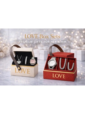 Love Box Çift Seti Sürpriz Gümüş Kombin (2 Kutu / 6’lı Set)