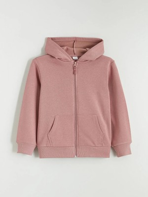 LC Waikiki Lcw Kids Pembe Uzun Kollu Kız Çocuk Fermuarlı Sweatshirt