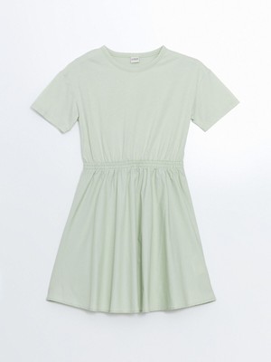 Lc Waikiki Yeni Sezon Bisiklet Yaka Kız Çocuk Elbise