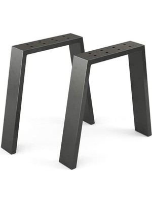 Telfence A Tipi Kare Demir Masa Ayağı – Metal Masa Ayağı Takımı 2’li, Siyah Elektrostatik Boyalı Çelik Masa Ayağı, Endüstriyel Modern Masa & Sehpa Ayağı