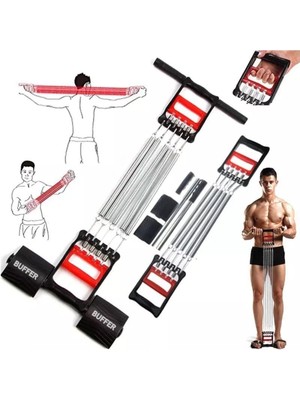 PremiumPort Çelik Dirençli Çok Fonksiyonlu Spor Yayı, El, Ayak ve Göğüs Egzersizi